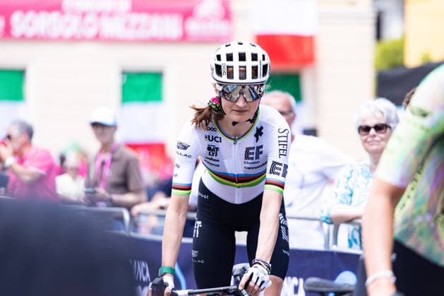 37th Giro d Italia Women 2026 - Stage 7 Magdeleine Vallieres of EF EDUCATION - OATLY competes during Stage 7 of the 37th Giro d Italia Women, a 159km stage from Sorbolo Mezzani to Salice Terme, in Italy, on June 5, 2026. Sorbolo Mezzani Italy  Copyright: xTommasoxBerardix originalFilename:berardi-37thgiro260605_npAM1.jpg