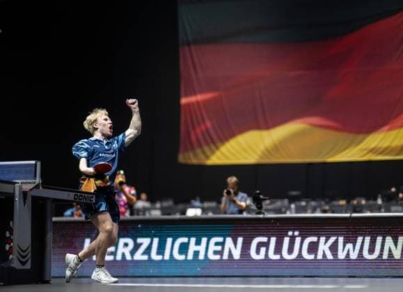 TISCHTENNIS TT-FINALS 2026 IN ERFURT ** NUR FÜR REDAKTIONELLE ZWECKE ** EDITORIAL USE ONLY **<p>05 06 2026-Erfurt: 94. Nationale Deutsche Meisterschaften Damen Herren im Rahmen der Deutschen TT-Finals Deutsche Meisterschaften Jugend 19 Doppel - Finale im Foto: Mio Lukas Wagner (SV Siek TTVSH) jubelt nach dem Matchball ( Deutschland Thueringen Erfurt Copyright: SaschaxFromm *** TABLE TENNIS TT FINALS 2026 IN ERFURT FOR EDITORIAL PURPOSES ONLY p 05 06 2026 Erfurt 94 National German Championships Women Men as part of the German TT Finals German Championships Youth 19 Doubles Final in the photo Mio Lukas Wagner SV Siek TTVSH cheers after the match point Germany Thueringen Erfurt Copyright SaschaxFromm Copyright: SaschaxFromm doc865ouy1zu49r90jp7wi ,EDITORIAL USE ONLY
