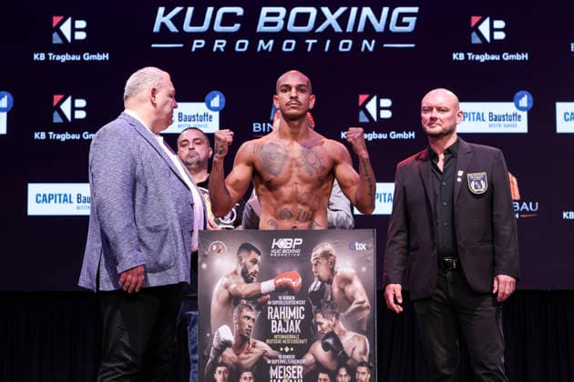 Boxing KUC Box Promotion, Waage, Falkensee, 05 06 2026 Internal German Championship Alen Rahimic GER Eduardo Bajak GER