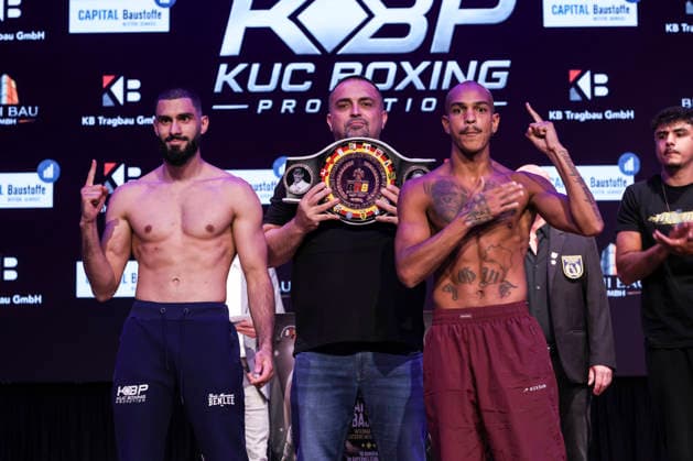 Boxing KUC Box Promotion, Waage, Falkensee, 05 06 2026 Internal German Championship Alen Rahimic GER Eduardo Bajak GER