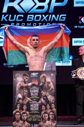 Boxing KUC Box Promotion, Waage, Falkensee, 05 06 2026 Internal German Championship Hamsat Shadalov GER Kanan Huseynaliyev GER