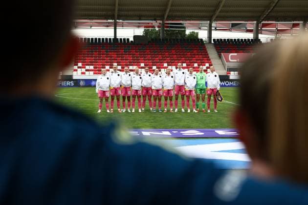 Scotland Women s line up Scotland Women v Israel Women, FIFA 2027 Women s World Cup Qualifying, Football, Bozsnik Arena, Budapest, Hungary - 05 Jun 2026Budapest Bozsnik Arena Hungary EDITORIAL USE ONLY No use with unauthorised audio, video, data, fixture lists, club league logos or live services. Online in-match use limited to 120 images, no video emulation. No use in betting, games or single club league player publications. Copyright: xNikolaxKrstic Shutterstockx 16911189ak