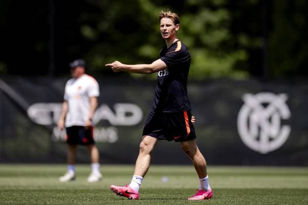 NEW YORK - Frenkie de Jong of the Netherlands during a training session of the Dutch national team, Nationalteam at the Etihad City Football Academy training complex, on June 5, 2026, in Orangeburg, New York. The Dutch national team is preparing for the 2026 World Cup. KOEN VAN WEEL ANP xVIxANPxSportx xxANPxIVx 560186916 originalFilename: 560186916.jpg