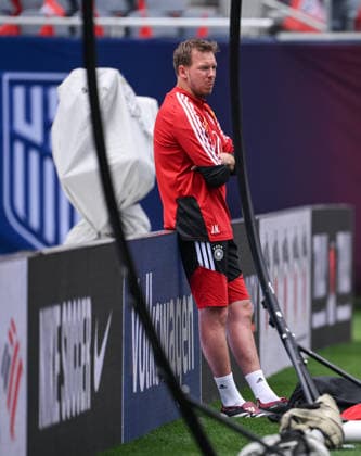 Soccer World Cup 2026 preparation Germany in Chicago 05 06 2026 Final training of the German national team at Solider Field Stadium before the test match against the USA National coach Julian Nagelsmann watched the training session