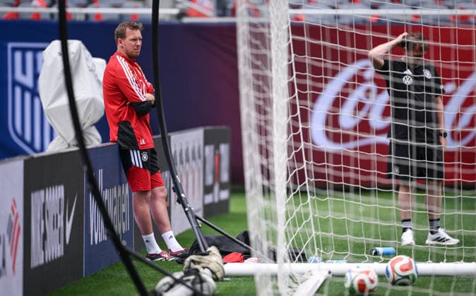 Soccer World Cup 2026 preparation Germany in Chicago 05 06 2026 Final training of the German national team at Solider Field Stadium before the test match against the USA National coach Julian Nagelsmann watched the training session