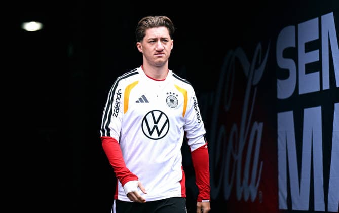 Soccer, international match, men, World Cup 2026, training of the German national team at Soldier Field, Chicago Angelo Stiller GER