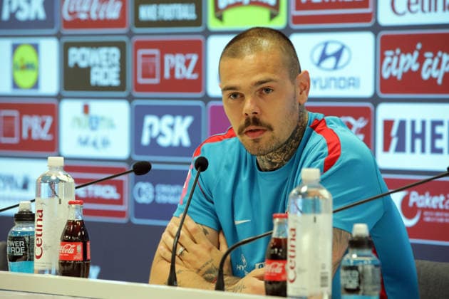 Croatia national team, Nationalteam press conference, PK, Pressekonferenz in Rijeka, Croatia Dominik Kotarski speaks during Croatia national team press conference at HNK Rijeka Stadium in Rijeka, Croatia on June 05, 2026. as part of pre-world cup training camp and friendly match against Slovenia.  GoranxKovacic PIXSELL
