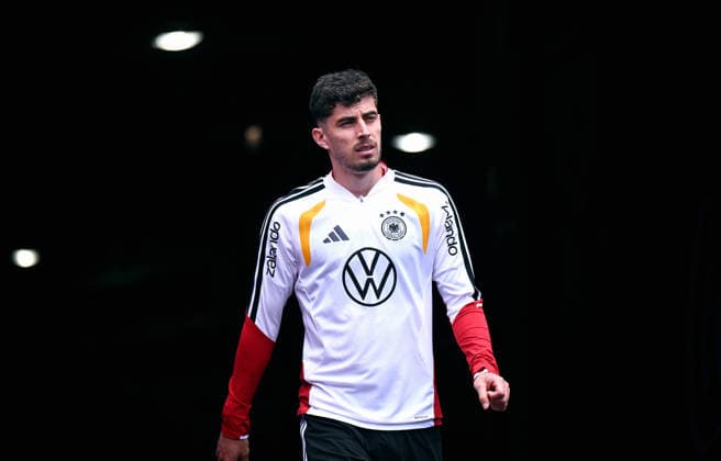 Football, international match, men, World Cup 2026, training of the German national team at Soldier Field, Chicago Kai Havertz GER