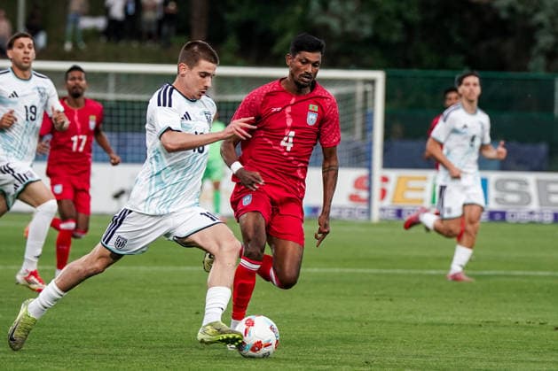San Marino International Friendly 2025 2026 05 06 2026 San Marino vs Bangladesh San Marino Stadium Serravalle, San Marino Filippo Berardi San Marino , Topu Barman Bangladesh Copyright: xLUKAxKOLANOVICx