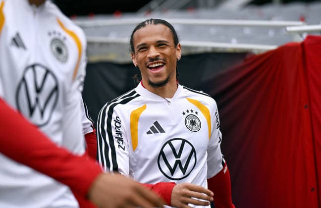 Football, international match, men, World Cup 2026, training of the German national team at Soldier Field, Chicago Leroy Sane GER