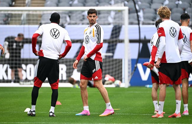 Football, international match, men, World Cup 2026, training of the German national team at Soldier Field, Chicago Kai Havertz GER