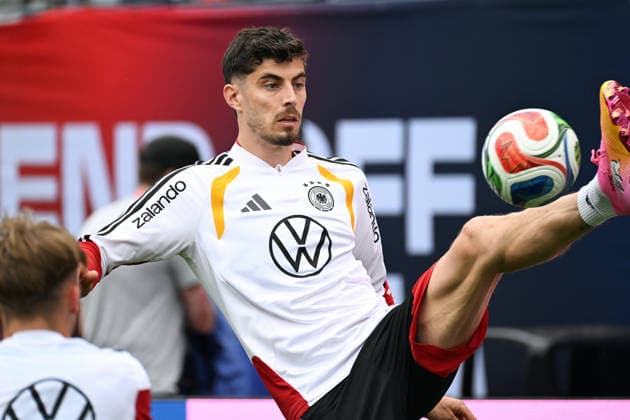 Football, international match, men, World Cup 2026, training of the German national team at Soldier Field, Chicago Kai Havertz GER