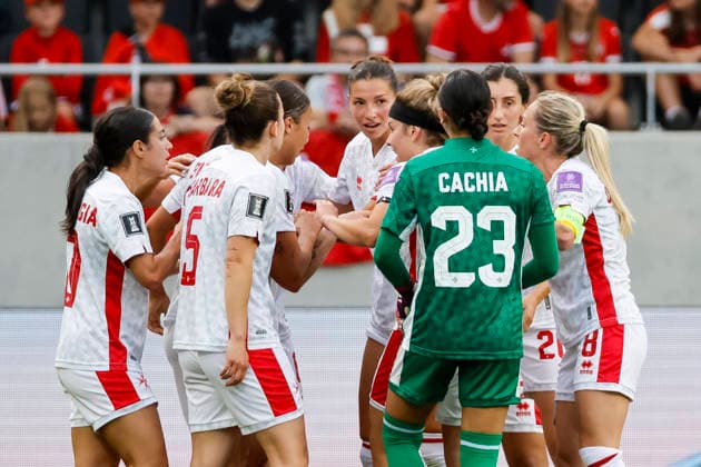 Goal celebration Malta at 1 1 by Kailey Willis Malta, 09 , Switzerland, Football, World Cup Qualification Europe Women, Matchday 5, 2026, Switzerland vs Malta, 05 06 2026, Lugano AIL Arena Switzerland Copyright: xGrantxHubbsx