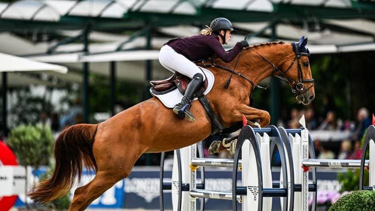 Balve Optimum on Friday, June 5, 2026 FOR EDITORIAL PURPOSES ONLY EDITORIAL USE ONLY p Mareike Thunert on Camilla 165 at the Preis der Merkur Spielbanken CSI2 International show jumping competition on Friday, June 5, 2026 at the Balve Optimum in Balve Copyright SvenjaxHanusch Copyright: SvenjaxHanusch doc865qy0t0e0lizobs7wi ,EDITORIAL USE ONLY Copyright: SvenjaxHanusch