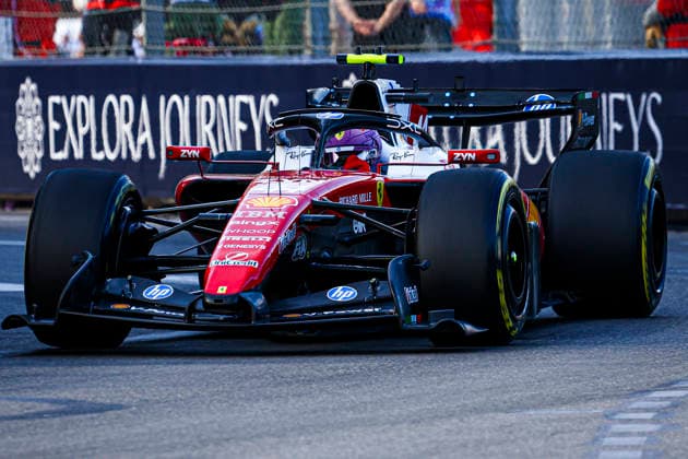 (44) Lewis Hamilton (GBR) - Scuderia Ferrari HP - Ferrari SF-26 - Ferrari during the Practice 2 of Formula 1 Grand Prix de Monaco 2026 at Circuit de Monaco in Monte Carlo, Monaco. Round 8 of the 2026 FIA Formula One World Championship, WM, Weltmeisterschaft held June 5-7, 2026. The iconic Circuit de Monaco, the jewel of the Formula 1 calendar, winds through the narrow streets of Monte Carlo in the Principality of Monaco. Formula 1 Grand Prix de Monaco 2026 - Round 8 - Circuit de Monaco F1-2026-R08-MON