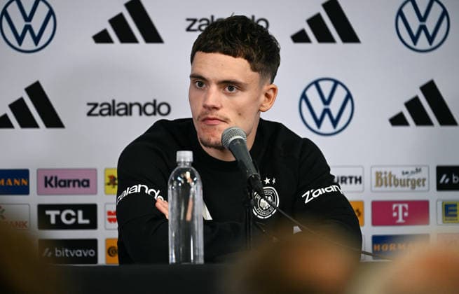 Football, International match, Men, World Cup 2026, Training of the German national team at Soldier Field, Chicago, Press conference Florian Wirtz GER