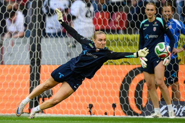 260605 Sunniva Skoglund of Norway ahead of the FIFA Women s World Cup Qualifier football match between Germany and Norway on June 5, 2026 in Cologne Photo Marius Simensen BILDBYRAN COP 238 MM0069 bbeng fotball soccer football fotboll fifa world cup qualifiers vm kvalifisering kvinner vm kvalik landskamp dam norge norway germany tyskland  Copyright: MARIUSxSIMENSEN BB260605BB779