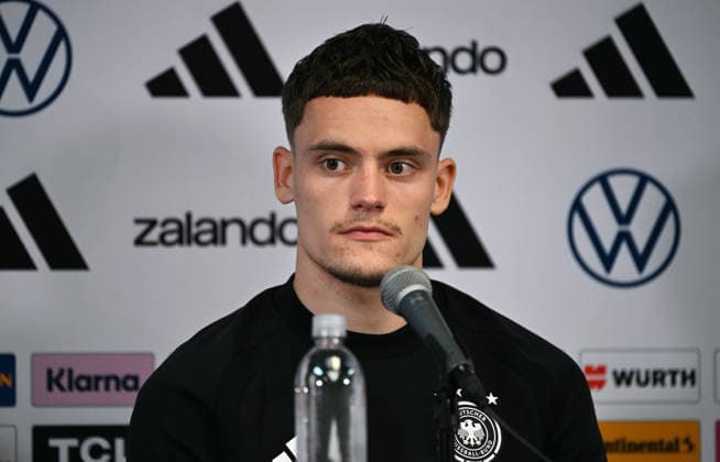Football, International match, Men, World Cup 2026, Training of the German national team at Soldier Field, Chicago, Press conference Florian Wirtz GER