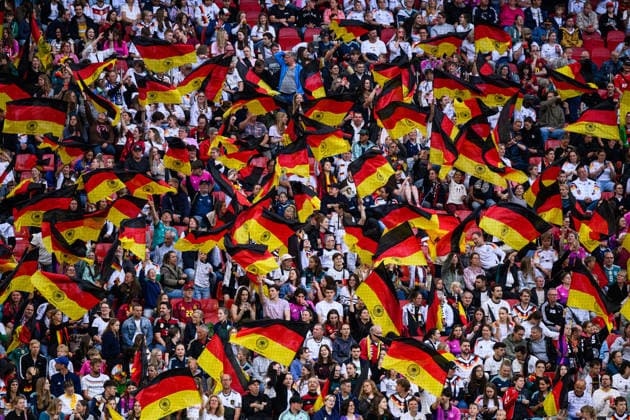 260605 Fans of Germany during the FIFA Women s World Cup Qualifier football match between Germany and Norway on June 5, 2026 in Cologne Photo Marius Simensen BILDBYRAN COP 238 MM0069 bbeng fotball soccer football fotboll fifa world cup qualifiers vm kvalifisering kvinner vm kvalik landskamp dam norge norway germany tyskland publik  Copyright: MARIUSxSIMENSEN BB260605BB793