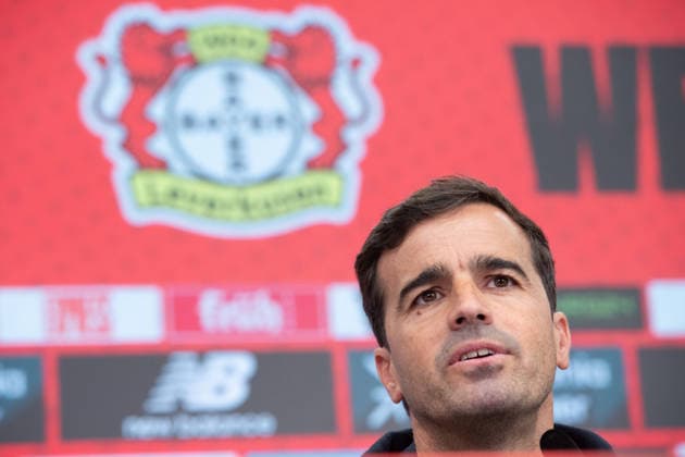 Carles MARTINEZ, Martinez Novell, head coach, portrait, portrait, single picture, cropped single motif, presentation of Carles Martinez Novell as new coach of Bayer Leverkusen 05 06 2025 in the Bayarena Leverkusen, Â