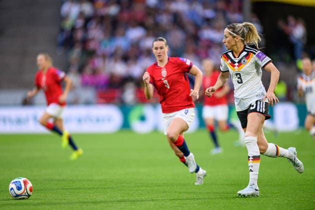 260605 Kathrin Hendrich of Germany during the FIFA Women s World Cup Qualifier football match between Germany and Norway on June 5, 2026 in Cologne Photo Marius Simensen BILDBYRAN COP 238 MM0069 bbeng fotball soccer football fotboll fifa world cup qualifiers vm kvalifisering kvinner vm kvalik landskamp dam norge norway germany tyskland  Copyright: MARIUSxSIMENSEN BB260605BB809
