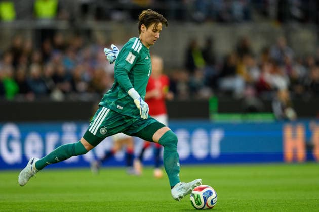 260605 Goalkeeper Ann Katrin Berger of Germany during the FIFA Women s World Cup Qualifier football match between Germany and Norway on June 5, 2026 in Cologne Photo Marius Simensen BILDBYRAN COP 238 MM0069 bbeng fotball soccer football fotboll fifa world cup qualifiers vm kvalifisering kvinner vm kvalik landskamp dam norge norway germany tyskland  Copyright: MARIUSxSIMENSEN BB260605BB830