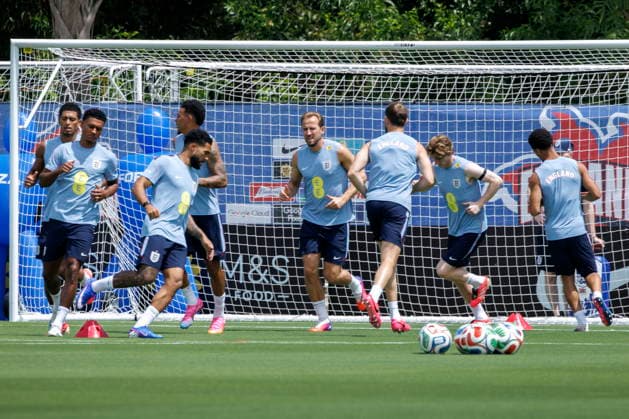 FIFA World Cup, WM, Weltmeisterschaft, Fussball 2026 preparations - England Harry Kane (C) of England and teammates attend a training session in Palm Beach Gardens, Florida, USA, 05 June 2026. England will play friendly soccer matches against New Zealand on 06 June and Costa Rica on 10 June. PALM BEACH GARDENS FLORIDA United States  Copyright: xCRISTOBALxHERRERA-ULASHKEVICHx