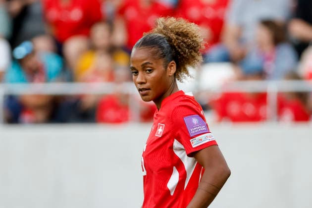 Aurelie Csillag Switzerland, 16 , Switzerland, Football, World Cup Qualification Europe Women, Matchday 5, 2026, Switzerland vs Malta, 05 06 2026, Lugano AIL Arena Switzerland Copyright: xGrantxHubbsx