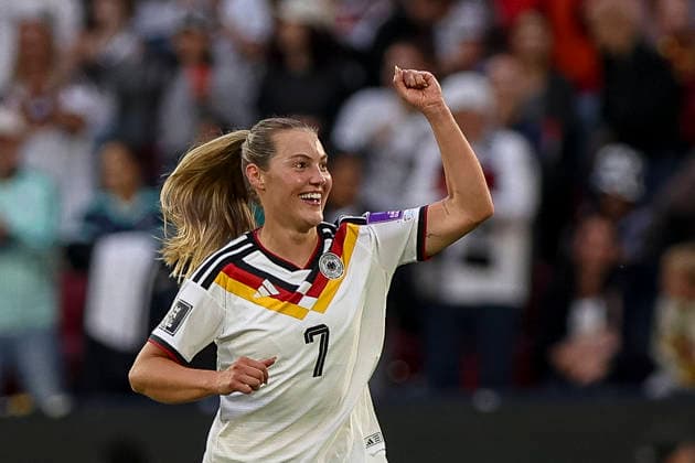 05 06 2026, GER, Soccer, Women, World Cup Qualification, Group A 4, Season 2025 2026, Germany Norway Marie Müller Germany Goal celebration, cheers after her goal for 1 0 Cologne RheinEnergieSTADION Nordrhein Westfalen Germany Copyright: xAdrianxSchlüterx
