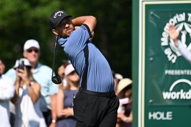 PGA, Golf Herren 2026: The Memorial Tournament Second Round JUN 5 June 5, 2026: Xander Schauffele (USA) tees off of the 1st tee during the second round of the Memorial Tournament in Dublin, Ohio. Brent Clark Cal Media (Credit Image: Â Brent Clark Cal Sport Media) Dublin Oh USA EDITORIAL USE ONLY Copyright: xx ZUMA-20260605_zma_c04_017.jpg BrentxClarkx csmphotothree493251