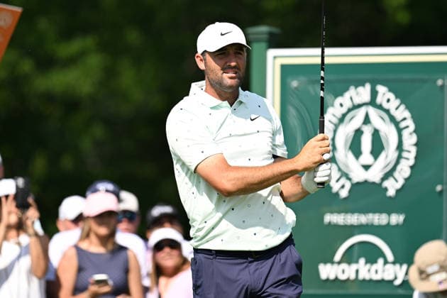 PGA, Golf Herren 2026: The Memorial Tournament Second Round JUN 5 June 5, 2026: Scottie Scheffler (USA) tees off of the 1st tee during the second round of the Memorial Tournament in Dublin, Ohio. Brent Clark Cal Media (Credit Image: Â Brent Clark Cal Sport Media) Dublin Oh USA EDITORIAL USE ONLY Copyright: xx ZUMA-20260605_zma_c04_009.jpg BrentxClarkx csmphotothree493248