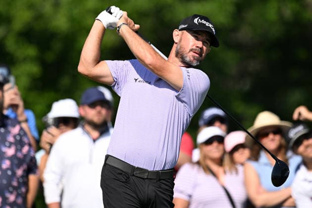 June 5, 2026: Brian Harmon (USA) tees off of the 1st tee during the second round of the Memorial Tournament in Dublin, Ohio. Cal Media PGA, Golf Herren 2026: The Memorial Tournament Second Round JUN 5  - ZUMAc04_ 20260605_zma_c04_002 Copyright: xBrentxClarkx