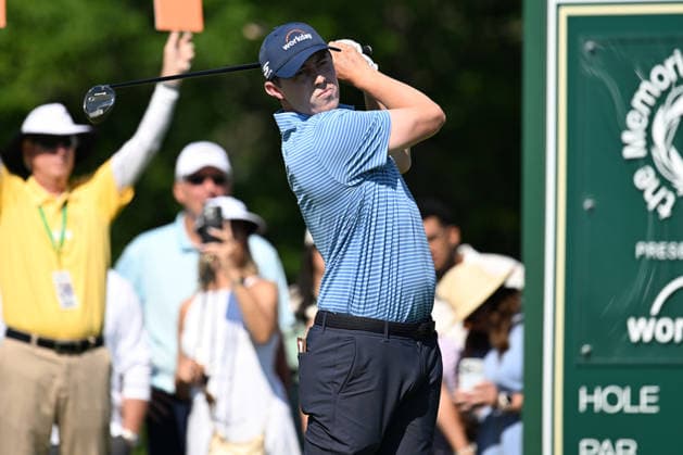 June 5, 2026: Matt fitzpatrick (ENG) tees off of the 1st tee during the second round of the Memorial Tournament in Dublin, Ohio. Cal Media PGA, Golf Herren 2026: The Memorial Tournament Second Round JUN 5  - ZUMAc04_ 20260605_zma_c04_004 Copyright: xBrentxClarkx