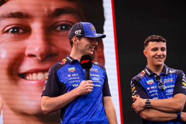 F1 - MONACO GRAND PRIX 2026 VERSTAPPEN Max (nld), Red Bull Racing Ford RB22, portrait HADJAR Isack (fra), Red Bull Racing Ford RB22, portrait during the Formula 1 Grand Prix de Canada 2026, 6th round of the 2026 Formula One World Championship, WM, Weltmeisterschaft from June 5 to 7, 2026 on the Circuit de Monaco, in Monte-Carlo, Monaco - Monte-CarloMonaco  Copyright: xXavixBonillax