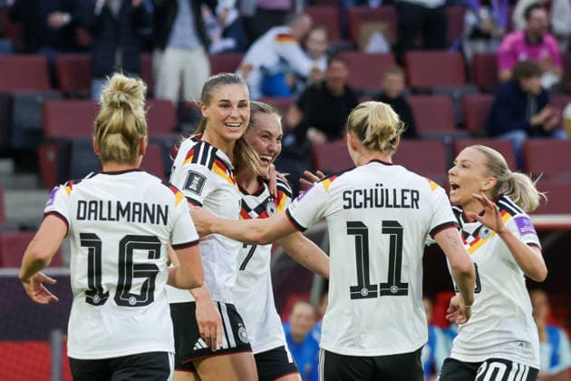 05 06 2026, xgrfx, football world cup qualification women, Germany Norway v l goal, Marie Müller to 1 0 German womens national team DFL DFB REGULATIONS PROHIBIT ANY USE OF PHOTOGRAPHS as IMAGE SEQUENCES and or QUASI VIDEO Köln