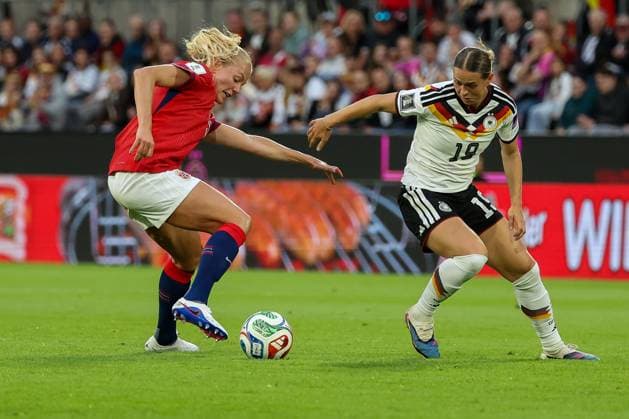 Klara Buehl 19 Germany in action, Germany vs Norway, Football, Women, UEFA, World Cup Qualification, Group Stage, Group D, Matchday 5 of 6, DFB, Season 2025 2026, 05 06 2026 Cologne North Rhine-Westphalia Germany Copyright: xkolbert-press MartinxAgüerax