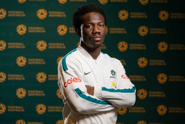 SOCCER AUSTRALIA TRAINING, Soccerros player Nestory Irankunda at the Claremont Resort in Berkeley, California, United States, Thursday, June 4, 2026. ( NO ARCHIVING Alameda California United States  Copyright: xJasonxHenryx 20260606115273341504