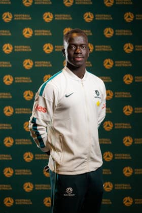 SOCCER AUSTRALIA TRAINING, Soccerros player Awer Mabil at the Claremont Resort in Berkeley, California, United States, Thursday, June 4, 2026. ( NO ARCHIVING Alameda California United States  Copyright: xJasonxHenryx 20260606140558919826