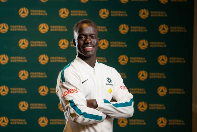 SOCCER AUSTRALIA TRAINING, Soccerros player Awer Mabil at the Claremont Resort in Berkeley, California, United States, Thursday, June 4, 2026. ( NO ARCHIVING Alameda California United States  Copyright: xJasonxHenryx 20260606147512145407
