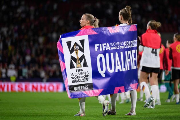 260605 Sophia Kleinherne and Elisa Senß of Germany celebrate after the FIFA Women s World Cup Qualifier football match between Germany and Norway on June 5, 2026 in Cologne Photo Marius Simensen BILDBYRAN COP 238 MM0069 bbeng fotball soccer football fotboll fifa world cup qualifiers vm kvalifisering kvinner vm kvalik landskamp dam norge norway germany tyskland jubel  Copyright: MARIUSxSIMENSEN BB260605ZE012