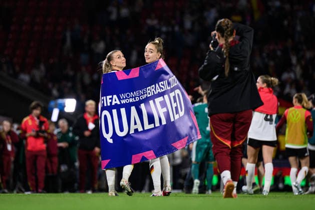 260605 Sophia Kleinherne and Elisa Senß of Germany celebrate after the FIFA Women s World Cup Qualifier football match between Germany and Norway on June 5, 2026 in Köln. Photo: Marius Simensen BILDBYRAN COP 238 MM0069 bbeng fotball soccer football fotboll FIFA World Cup, WM, Weltmeisterschaft, Fussball qualifiers vm-kvalifisering kvinner vm kvalik landskamp dam norge norway germany tyskland jubel *** 260605 Sophia Kleinherne and Elisa Senß of Germany celebrate after the FIFA Women s World Cup Qualifier football match between Germany and Norway on June 5, 2026 in Cologne Photo Marius Simensen BILDBYRAN COP 238 MM0069 bbeng fotball soccer football fotboll fifa world cup qualifiers vm kvalifisering kvinner vm kvalik landskamp dam norge norway germany tyskland jubel  Copyright: MARIUSxSIMENSEN BB260605ZH014