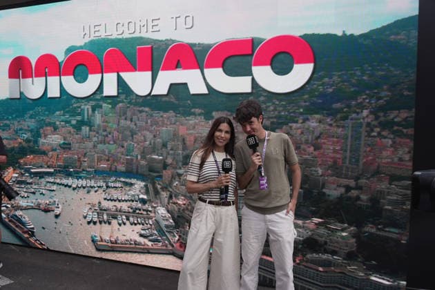 05 06 2026, Circuit de Monaco, Monte Carlo, Formula 1 Louis Vuitton Grand Prix Monaco 2026 ,pictured Spanish DAZN Formula 1 presenter Melissa Jimenez, partner of Fernando Alonso ESP , Aston Martin Aramco Formula One Team, first appearance after her pregnancy Photo by Hasan Bratic DeFodi Images