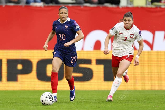Poland v France - FIFA Women s World Cup 2027 Qualifier Delphine Cascarino and Martyna Wiankowska during the 2027 FIFA Women s World Cup Qualifier match between Poland and France at Polsat Plus Arena on June 5, 2026, in Gdansk, Poland. Gdansk Poland  Copyright: xPiotrxMatusewiczx originalFilename:matusewicz-polandvf260605_np06H.jpg