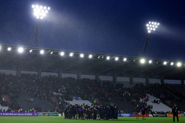2027 FIFA Women s World Cup Qualifier, SuperValu Pairc Ui Chaoimh, Cork 5 6 2026 Republic of Ireland WNT vs The Netherlands A view of the Ireland team huddle after winning the game A view of the Ireland team huddle after winning the game 5 6 2026  Copyright: x INPHO BenxBradyx BB2_3297
