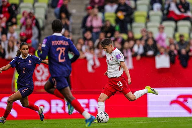 05.06.2026 GDANSK, POLSAT PLUS ARENA PILKA NOZNA KOBIET ( WOMEN S FOOTBALL ) ELIMINACJE MISTRZOSTWA SWIATA KOBIET BRAZYLIA FIFA World Cup, WM, Weltmeisterschaft, Fussball 2027 ( FIFA WOMEN S WORLD CUP QUALIFICATION 2027 ) MECZ POLSKA - FRANCJA ( GAME POLAND - FRANCE ) NZ KLAUDIA MACIAZKA FOTO LUKASZ GROCHALA CYFRASPORT NEWSPIX.PL --- newspix.pl 