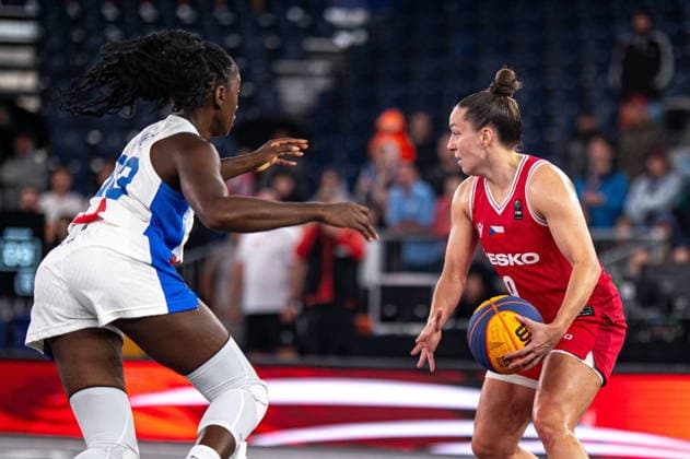Warszawa 05.06.2026. 3x3 Basketball World Cup Day 5 in Warsaw, Poland. France - Czechia --- Mistrzostwa Swiata w koszykowce 3x3 Dzien 5 w Warszawie. Mecz Francja - Czechy Persons Shown : Marie Mane Lucie Svatonova Fot. Kai Taller Arena Akcji NEWSPIX.PL --- newspix.pl 