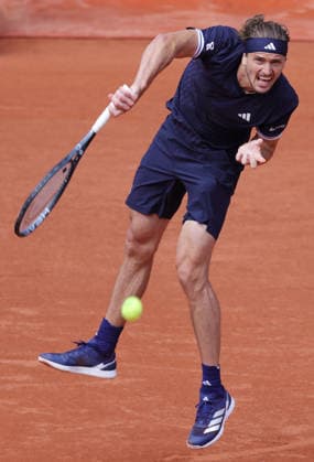 Alexander Zverev, GER, during semifinal of 2026 French Open at Roland Garros, Paris, 05 06 2026