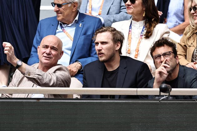 Andre Agassi, USA, during semifinal Zverev match of 2026 French Open at Roland Garros, Paris, 05 06 2026