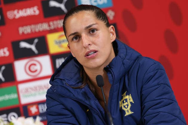 Francisca Kika Nazareth Portugal during the Press conference after the FIFA Women s World Cup Brazil 2027 Qualifiers League B, Group B3 Matchday 5 match between Portugal and Latvia at Estadio Antonio Coimbra da Mota on June 5, 2026, in Estoril, Portugal Copyright: JoaquimxFerreira