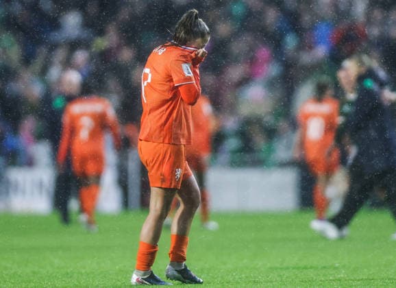 2027 FIFA Women s World Cup Qualifier, SuperValu Pairc Ui Chaoimh, Cork 5 6 2026 Republic of Ireland WNT vs The Netherlands Netherlands Victoria Pelova dejected after the game Victoria Pelova dejected after the game 5 6 2026  Copyright: x INPHO TomxMaherx RDR_3647